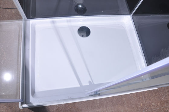 silive χρωματισμένη τετραγωνική καμπίνα ντους με τον άσπρο ακρυλικό δίσκο ABS